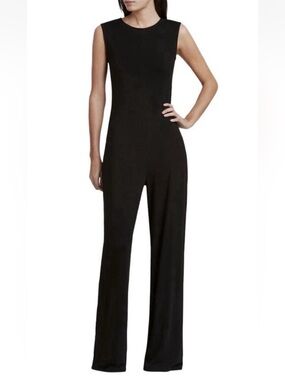 Marcella Whitney Wide Leg Black Jersey Cap Sleeve Jumpsuit S